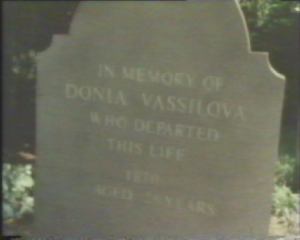 The grave stone of madame Vassilova