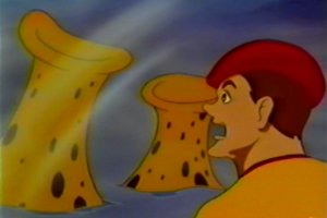 Big yellow polka dot monster