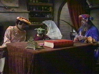 The three friends around the table