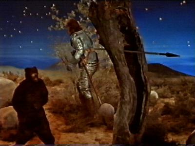 He is left hanging from a tree