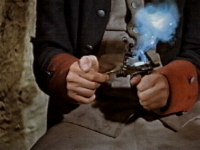 He strikes the Tinderbox