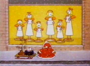 Ziggy stops outside the store windows